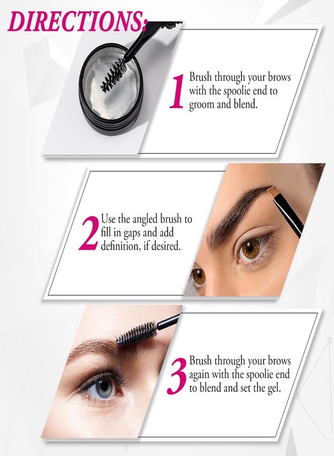EJW Clear Eyebrow Gel, Waterproof Eyebrow Makeup with Precision Bristle Brush – Sweat-Resistant Strong Hold Without Crunch, No White Flakes, Water-Resistant, Clean & Lightweight Brow Gel - Image 5